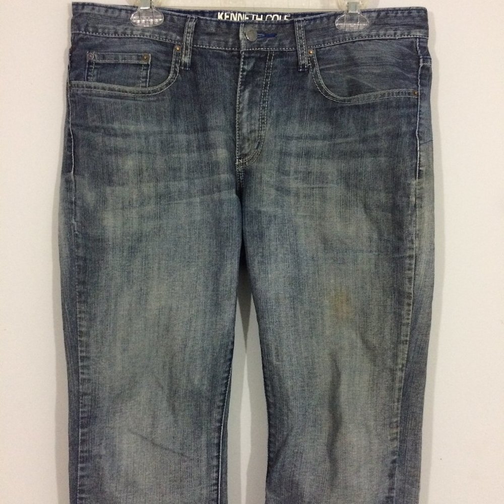 Kenneth Cole Reaction Mens 33x30 Straight Jeans - Picture 2 of 8